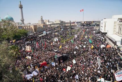 پایان تشییع پیکر مطهر رهبر شهید انقلاب اسلامی در عراق
