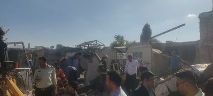 مصدومیت ۱۰ نفر براثر انفجار منزل مسکونی در محله جعفرآباد شهر کرمانشاه