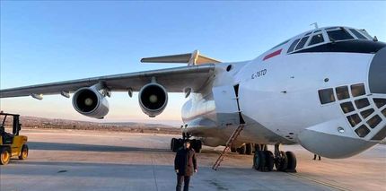 هواپیمای حامل تجهیزات بیمارستان صحرایی ایران به ترکیه رسید
