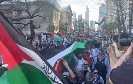 تظاهرات حامیان فلسطین در دو ایالت آمریکا