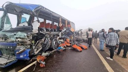 ۱۵ هوادار تیم ملی عراق در پی تصادف اتوبوس جان باختند