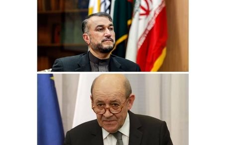 گفت‌وگوی تلفنی وزیر امور خارجه ایران و فرانسه