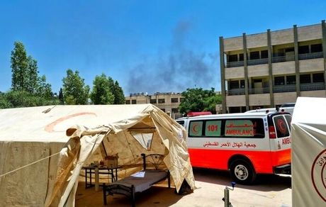 انبار هلال احمر فلسطین در غزه نیمه تخریب شد