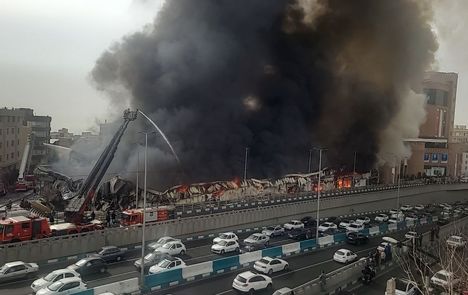 آتش‌سوزی مهیب در بازار جنت تهران + ویدئو