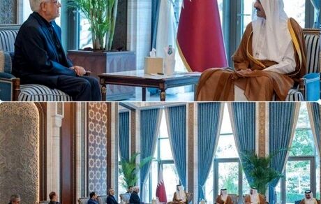 دیدار معاون اول رئیس‌جمهور با امیر قطر