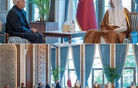 دیدار معاون اول رئیس‌جمهور با امیر قطر