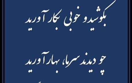 ظریف: " بکوشید و خوبی به کار آورید "