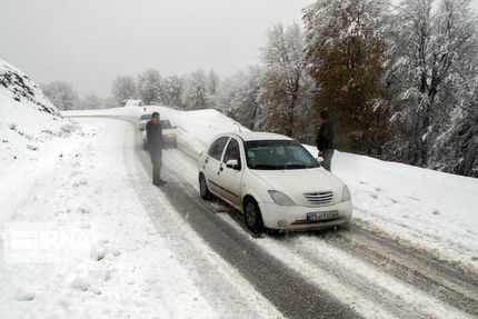 گزارش پلیس راهور درباره برف و باران در جاده های ۱۰ استان کشور