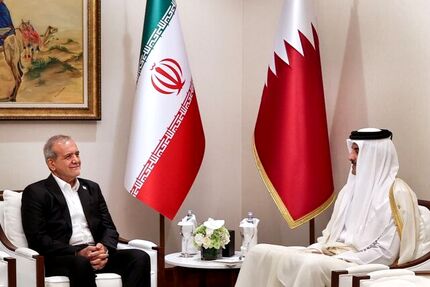 رئیس جمهور با امیر قطر دیدار کرد