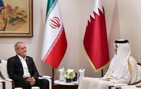 رئیس جمهور با امیر قطر دیدار کرد