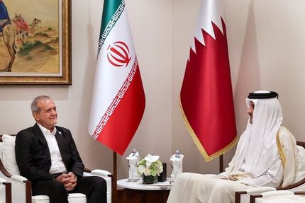 رئیس جمهور با امیر قطر دیدار کرد
