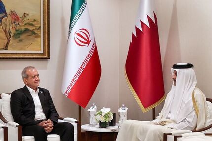 رئیس جمهور با امیر قطر دیدار کرد