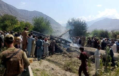 کشته شدن ۲۲ سرنشین بالگرد نظامی سقوط کرده پاکستان