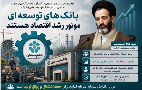 بانک‌های توسعه‌ای موتور رشد اقتصاد هستند
