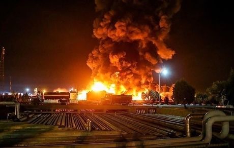 جان باختن ۲ کارگر حادثه آتش سوزی شرکت پارس پترو شوشتر 