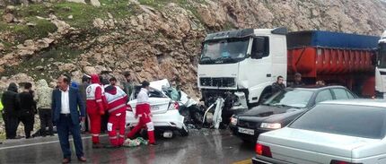 ۱۴ مصدوم در پی وقوع دو تصادف 