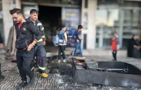 یک مصدوم در آتش سوزی یک واحد تجاری شهر یاسوج