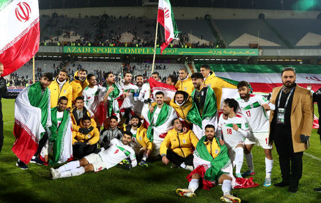 شادی ملی‌پوشان بعد از پایان بازی با عراق و صعود به جام جهانی