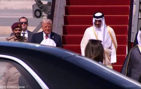 استقبال امیر قطر از ترامپ