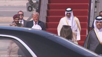 استقبال امیر قطر از ترامپ