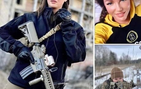 دختر شایسته اوکراین دست به اسلحه برد / عکس