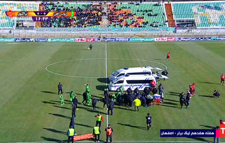 اتفاق دلخراش در لیگ برتر: بازیکن تراکتور وسط بازی بیهوش شد + ویدئو + بیانیه باشگاه