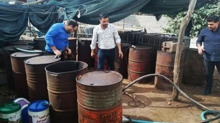 کشف و انهدام انبار بزرگ سوخت قاچاق در بندر خمیر