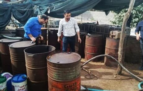 کشف و انهدام انبار بزرگ سوخت قاچاق در بندر خمیر