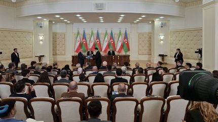 امضای ۷ تفاهم‌نامه همکاری در حضور روسای جمهور ایران و جمهوری آذربایجان