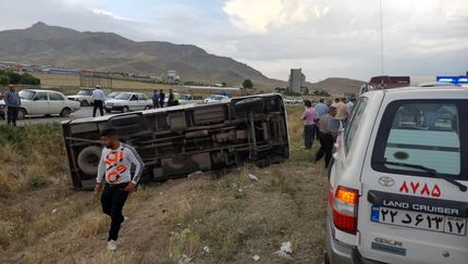 ۱۱ مصدوم در حادثه رانندگی محور ارومیه سلماس