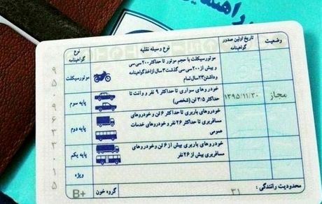 گواهینامه رانندگی سه رنگ می‌شود