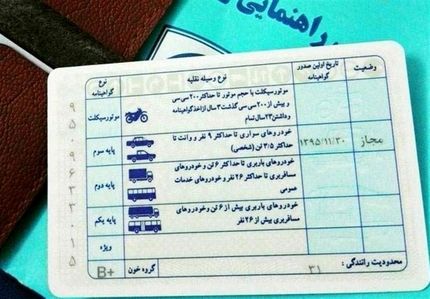 گواهینامه رانندگی سه رنگ می‌شود