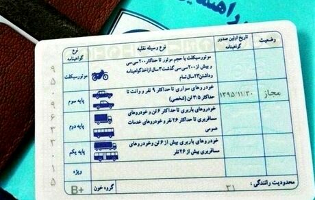 گواهینامه رانندگی سه رنگ می‌شود