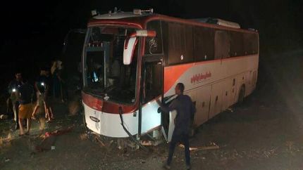 انحراف اتوبوس مسافری در خراسان شمالی، ۱۲ مصدوم داشت