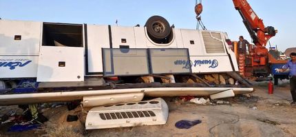 واژگونی اتوبوس در جاده گرگان کردکوی و مصدومیت ۲۰ مسافر