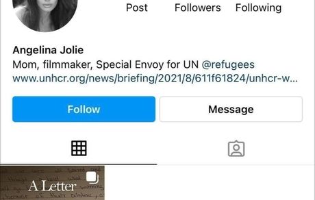 ورود آنجلینا جولی به اینستاگرام بخاطر افغانستان/ ۴.۳ میلیون دنبال کننده در کمتر از یک روز