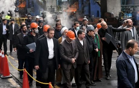 واحد احیای مستقیم و خط تولید کلاف مجتمع فولاد بافق افتتاح شد