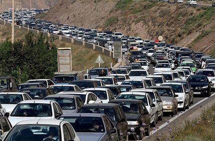 ترافیک سنگین در راه‌های البرز/جاده چالوس یک طرفه است