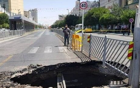 واکنش‌های به فرونشست بزرگراه آزادگان، آبفا: ارتباطی به سرقت لوله ندارد
