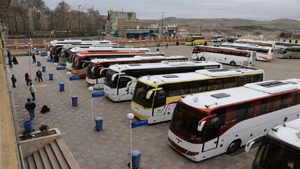 ۲۵۰۰ دستگاه اتوبوس، زائران از مرزها باز می‌گردانند