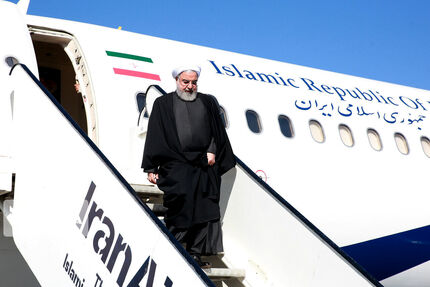روحانی برای دیدار با آبه وارد توکیو شد