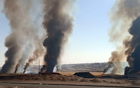 آتش‌سوزی دوباره نیزارهای شهر پرند