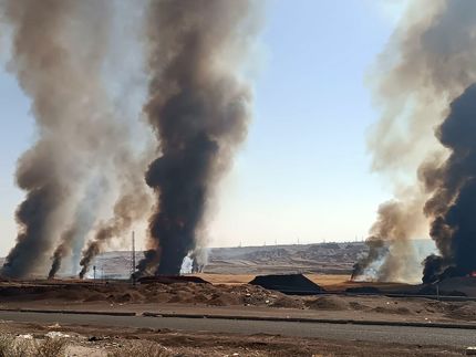 آتش‌سوزی دوباره نیزارهای شهر پرند