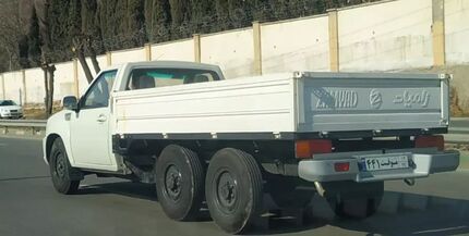 خودروی ۶ چرخ سایپا در حال تست فنی در خیابان