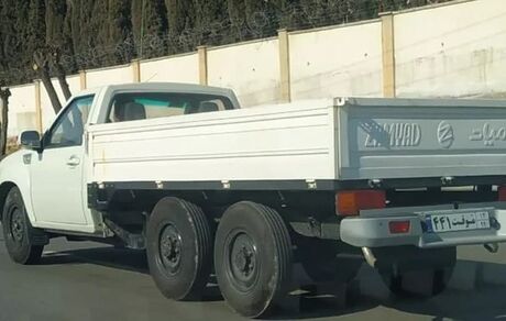 خودروی ۶ چرخ سایپا در حال تست فنی در خیابان