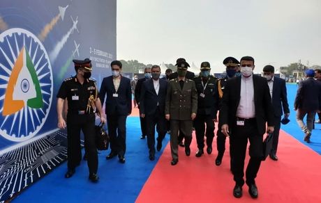 حضور وزیر دفاع کشورمان در نمایشگاه هوایی هند ۲۰۲۱