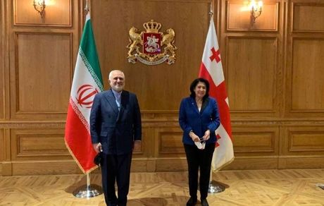 دیدار ظریف با رئیس جمهور گرجستان 
