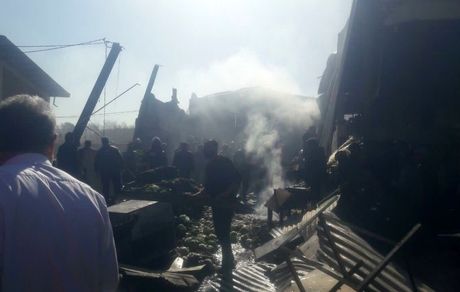 سقوط بالگرد ارتش در میدان میوه و تره بار اصفهان + ویدئو