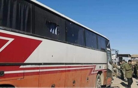 ۲۲ کشته در حمله گروه های تروریستی به اتوبوس حامل نیروهای مردمی تیپ قدس در سوریه