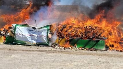 امحای ۲۰ تن انواع مواد مخدر در مشهد